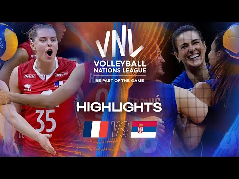 France 🇫🇷 vs. Serbia 🇷🇸 - Highlights | Week 2 | Women's VNL 2025
