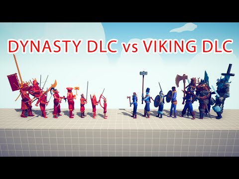 DYNASTY DLC Team vs VIKING DLC Team - Totally Accurate Battle Simulator TABS