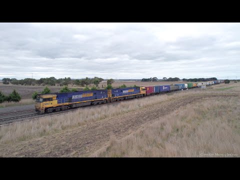 6MP4 Pacific National / TOLL Container Train (20/5/2022) - PoathTV Australian Railways