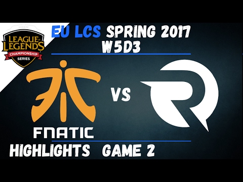 FNC vs OG Highlights Game 2 EU LCS 2017 Spring W5D3 Fnatic vs Origen