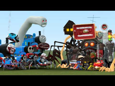 All Cursed Thomas and Friends Family Vs All Monster Trevor Henderson in Garry's Mod