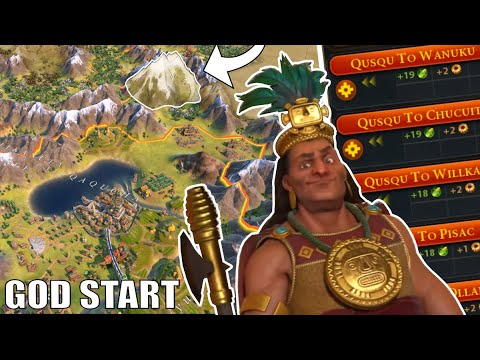 Civ 6 | This Is THE God Inca Start. Period. I’ve Never Seen Better (#1 Deity Inca Civilization VI)