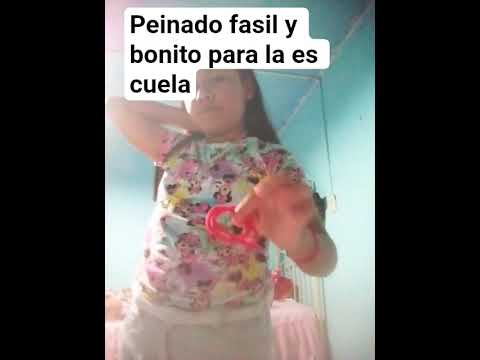 peinado fasil y   bonito para la escuela, *