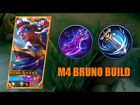 MLBB M4 BRUNO BUILD | BRUNO BEST BUILD AND EMBLEM - MLBB