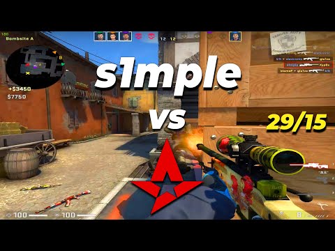CSGO POV NAVI s1mple (29/15) vs Astralis (inferno) @ ESL Pro League Season 15