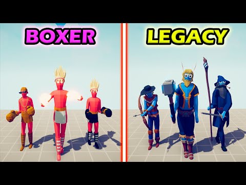 BOXER TEAM vs LEGACY TEAM - Totally Accurate Battle Simulator | TABS