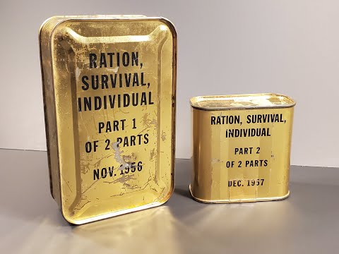 1957 US Ration Survival Individual Air Force Pilot Food Review MRE Tasting Test
