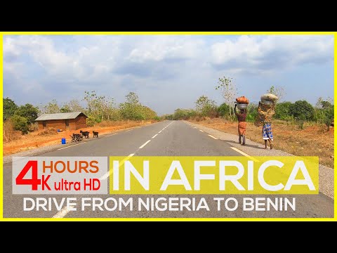 4 K ULTRA HD DRIVE in AFRICA - From Lagos NIGERIA to Ouidah in BENIN  - 4 hours immersive drive