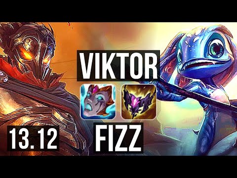 VIKTOR vs FIZZ (MID) | 2.8M mastery, 1700+ games, 4/2/8 | NA Master | 13.12