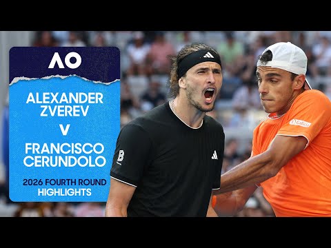 Alexander Zverev v Francisco Cerundolo Highlights | Australian Open 2026 Fourth Round