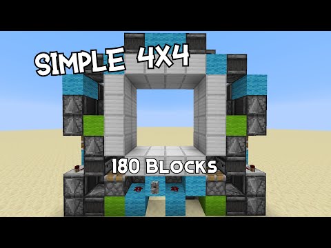 Kwipla - Small 4x4 Piston Door for Minecraft 1.16 (Easy to Build)