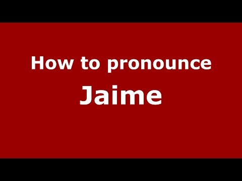 How to pronounce Jaime (Colombian Spanish/Colombia)  - PronounceNames.com