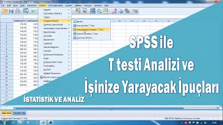 Spss ile T testi (Bağımsız Örneklemler için) 