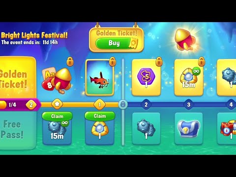 @Fishdom Level 9961 - 9963, Bright Lights Festival Level 1 🔓