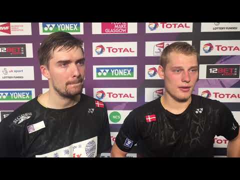 Mathias Christiansen/David Daugaard efter deres 1/8-finale mod Ahsan/Saputro