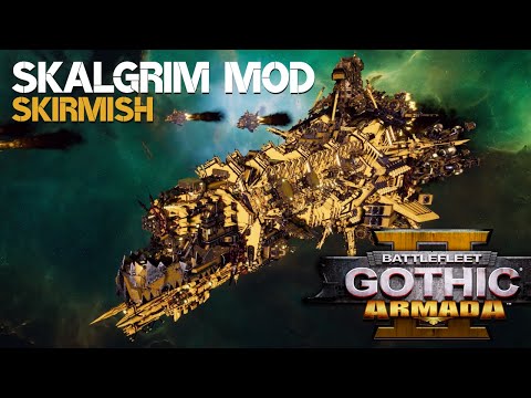 Bad Moons vs Imperial Navy | Skalgrim Mod Skirmish | Battlefleet Gothic: Armada 2
