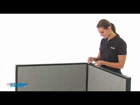 How to assemble global industrial office partition panels wi...