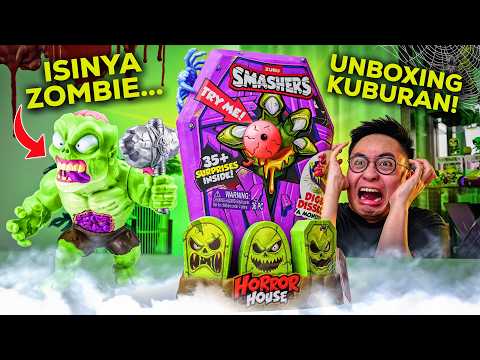 SPESIAL HALLOWEEN! UNBOXING KUBURAN SERAM YANG ISINYA ZOMBIE MUTAN! | Zuru Smashers Horror House