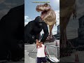 Funny King Kong Gorilla monkey in Real life Dinosaur T-rex Chase movies #jurassicworld #shorts