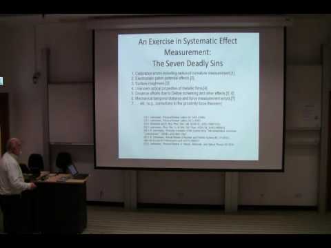 Casimir Force Measurements at Yale - Steven Lamoreaux