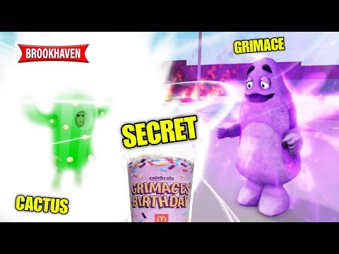 CACTUS vs SECRET DU GRIMACE SHAKE ... ! ROBLOX - BROOKHAVEN
