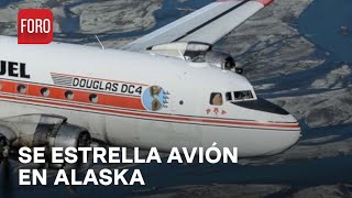 Avión se estrella en río de Alaska, Estados Unidos - A las Tres
