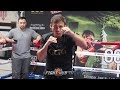 GENNADY GOLOVKIN SHADOW BOXING LOOKING FAST DURING WORKOUT FOR STEVE ROLLS FIGHT