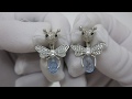 Відео огляд Срібні сережки джекети "Бджоли" сжх101