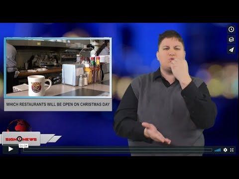 Which restaurants will be open on Christmas Day (ASL - 12.25.18)