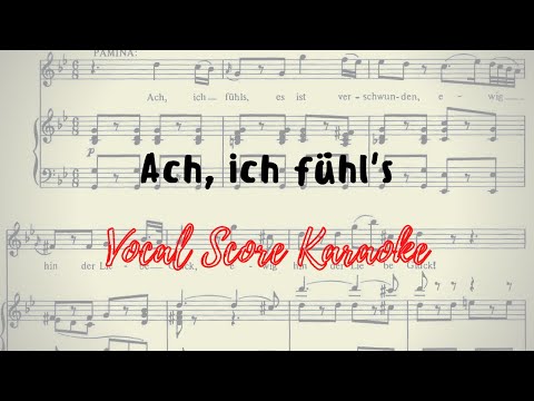 Ach, ich fühl's Vocal Score / Karaoke Die Zauberflöte Pamina