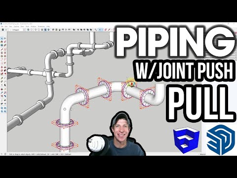 Easy PIPING in SketchUp With Joint Push Pull!