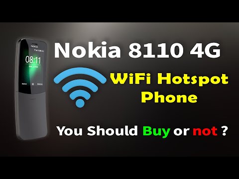 Nokia 8110 4G Wifi Hotspot  Banana Phone  review with full Settings & Apps