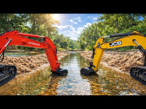 Strong Scale 1/16 : RC Excavator HITACHI & JCB Servo Liner Electric Profesional 