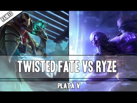 TWISTED FATE vs RYZE MID [RANKED] S6 - League Of Legends