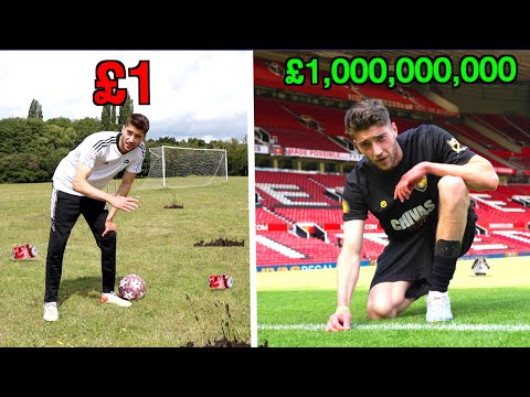 £1 vs £1,000,000 vs £1 Billion FOOTBALL PITCH - What's the difference?