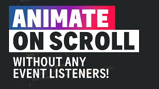 מדריך אנימציית גלילה ב-JavaScript | Web Animations API + ScrollTimeline