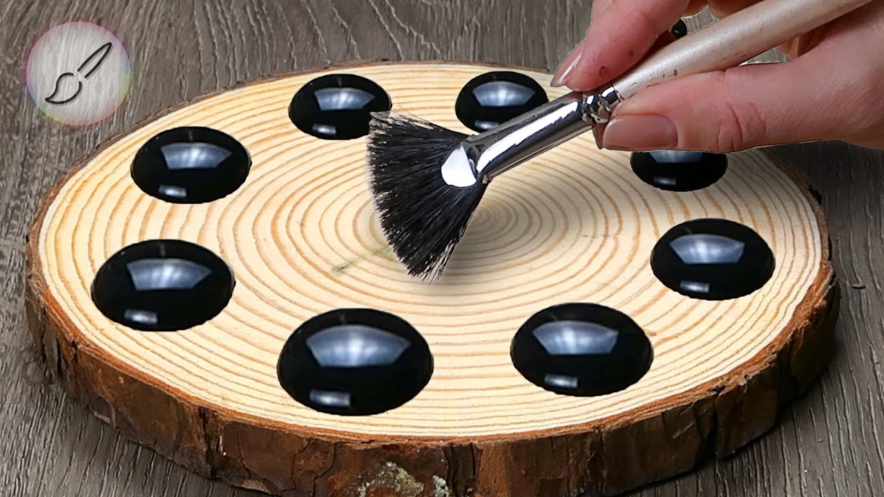 Simple Painting Ideas on Wood｜Painting Moonlight Step By Step