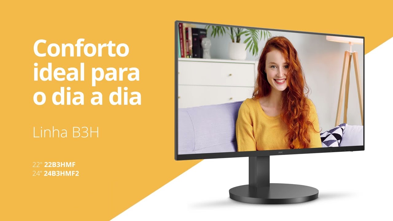 Miniatura da avaliação em vídeo de Monitor AOC 22B3HMF 21,5 Polegadas Full HD 75Hz