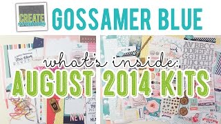 What's Inside: AUGUST 2014 Gossamer Blue Scrapbooking Kit & Exclusive Life Pages (PL style) Kit