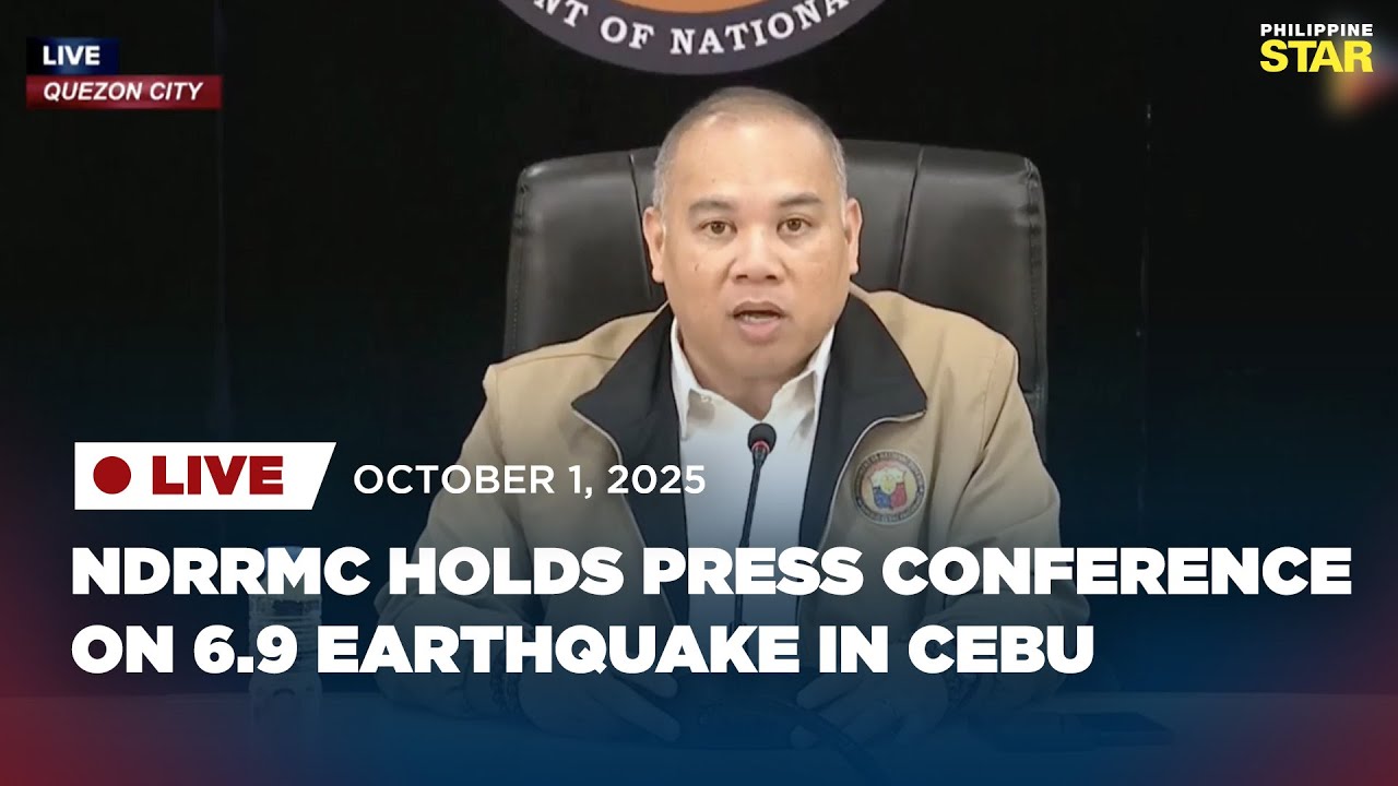 LIVESTREAM: NDRRMC holds press conference on magnitude 6.9 earthquake in Cebu (October 1, 2025)