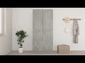 Armadio Grigio Cemento 82,5x51,5x180 cm in Legno Multistrato - Foto miniatura 4