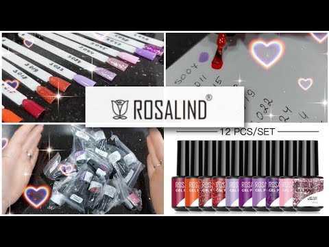 #98 Гель лаки ROSALIND 💅 РАСПАКОВКА И ВЫКРАСКА