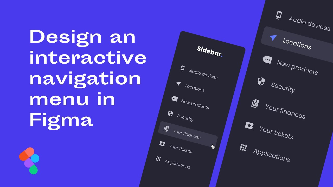 How to create an interactive sidebar menu in Figma using interactive components ⚡