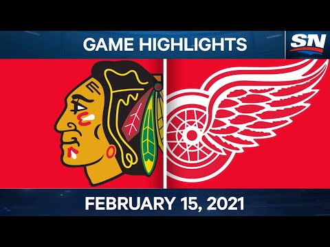 NHL Game Highlights | Blackhawks vs. Red Wings - Feb. 15, 2021
