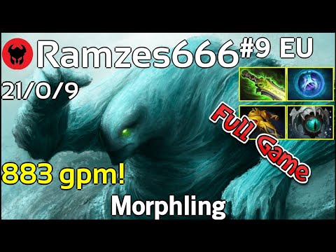 883 gpm! Ramzes666 [VP] plays Morphling!!! Dota 2 Full Game 7.21
