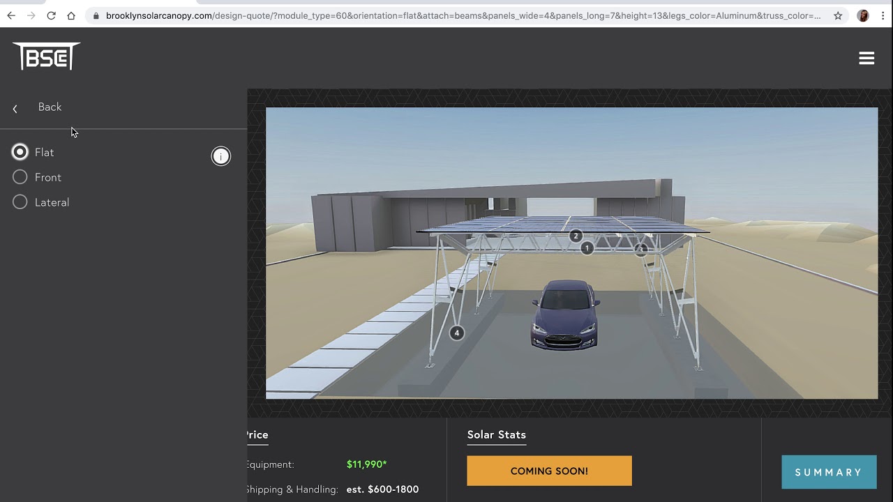 3D Configurator Brooklyn Solar Canopy | Sketchfab
