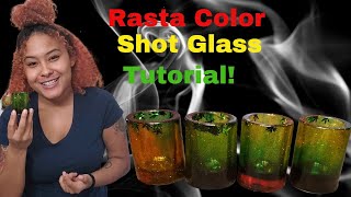 Resin Rasta Shot Glasses Tutorial! ( Watch Me Resin)