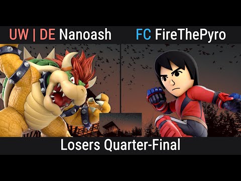 UW | DE | Nanoash (Bowser) VS FC | FireThePyro (Mii Brawler) | NOCROWS Losers Quarters