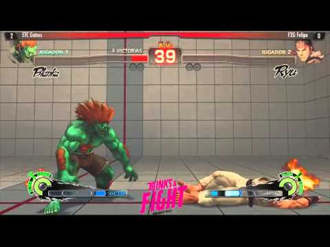 Winner Finals ETC Gatoss (Blanka) Vs F2G Felipe (EvilRyu 14° Drinks & Fight Tournament Series #USF4