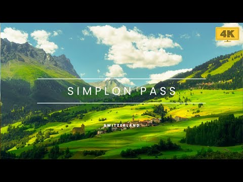 [4K] Simplon pass between Switzerland and Italy